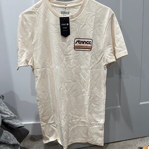 Stance Cream Short Sleeve Tee Casual Comfort